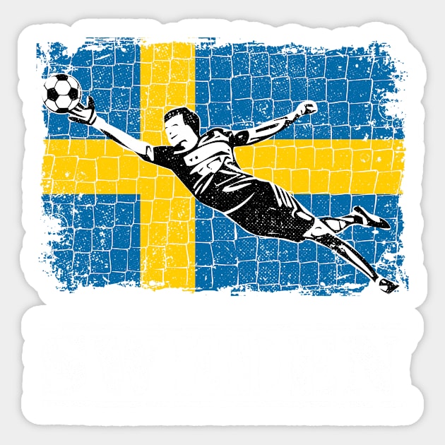 Sweden Soccer Supporter Goalkeeper Shirt Sticker by zeno27